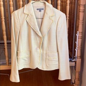 Yellow tweed blazer